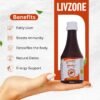 Livzone DS Syrup bottle - herbal liver tonic with Ayurvedic ingredients for liver health and detoxification by Nature Grace Health Care