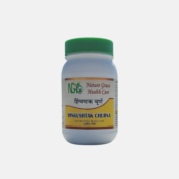 Nature Grace Hingushtak Churna Ayurvedic Digestive Powder for Gas and Indigestion Relief – 100g Bottle Front View